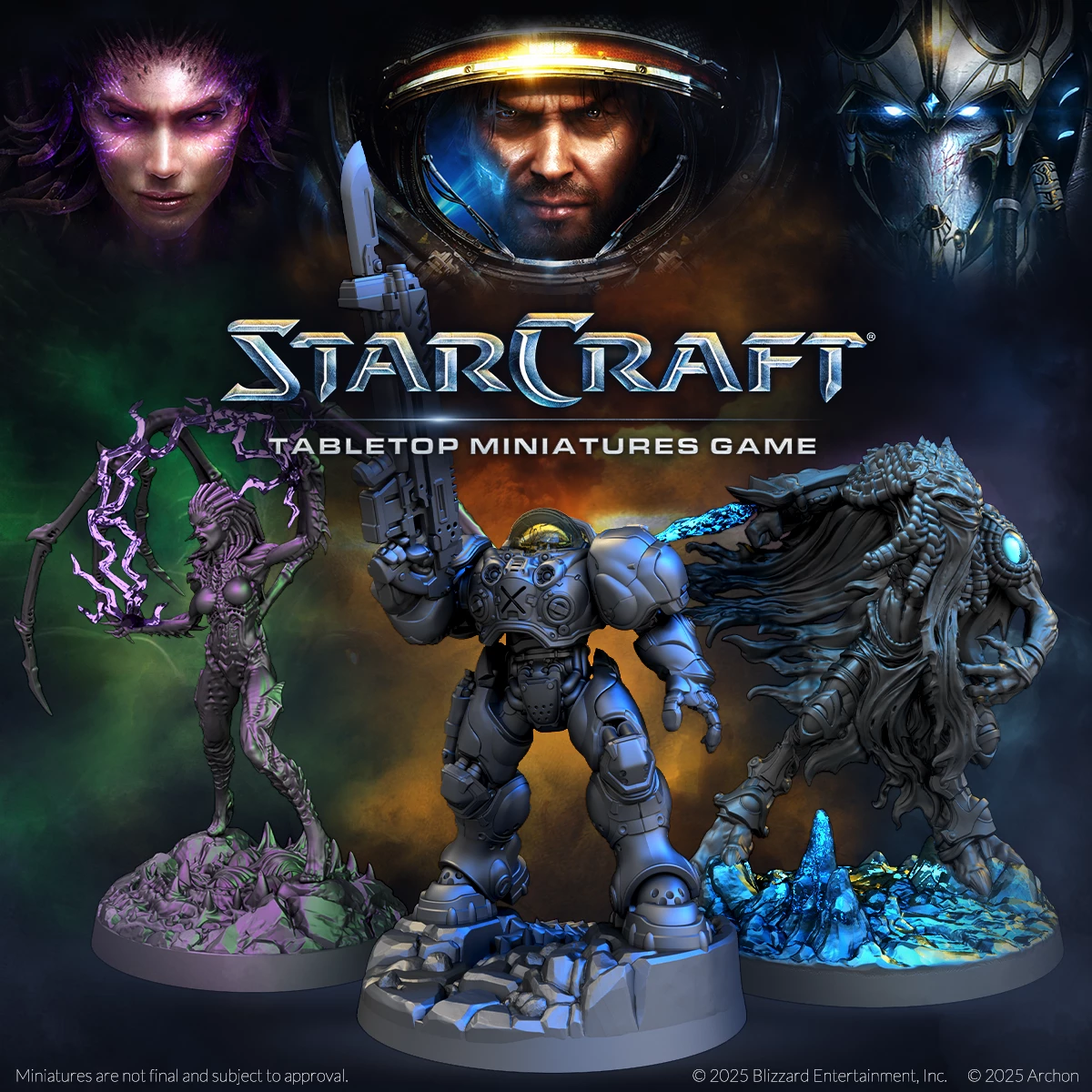 StarCraft TMG - Offizielles Ankündigungsbild des StarCraft Tabletop Miniatures Game von Archon Studio in Zusammenarbeit mit Blizzard Entertainment (Quelle: Archon Studio)