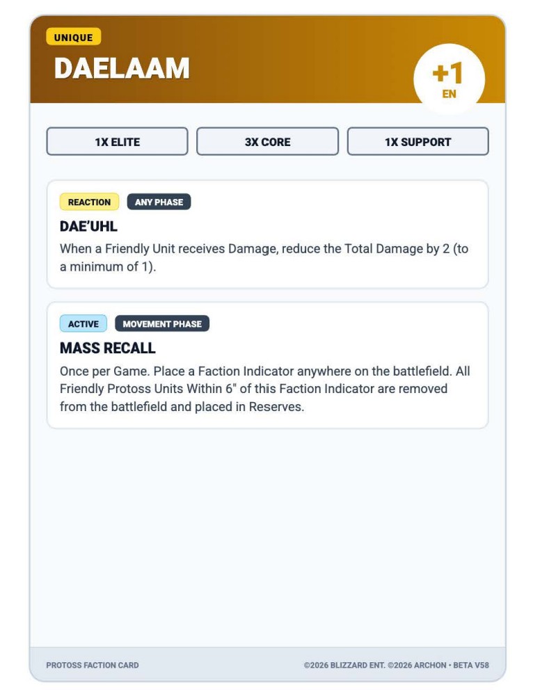 StarCraft TMG - Protoss Daelaam-Einheiten auf dem Spielfeld (Quelle: Goonhammer/Tabletop Battles)