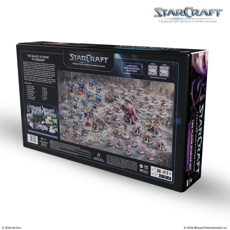StarCraft TMG Zwei-Spieler-Starterset Inhalt — Terran und Zerg Miniaturen (Quelle: Teilzeithelden.de)