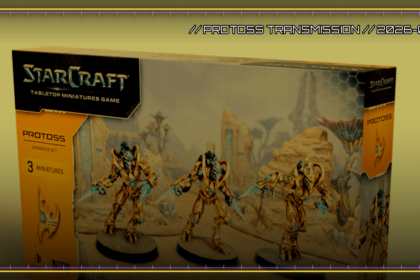 Briefing-Card v3: Painting-Guide: Protoss Founders Edition bemalen – Artanis, Zealots und Adepts im Box-Art-Stil (synthetisch)