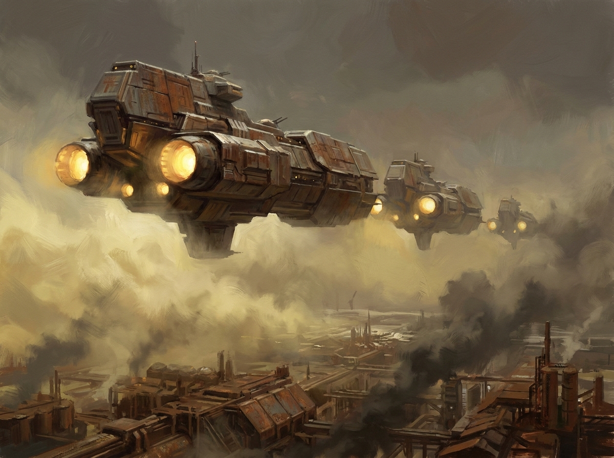 Dominion-Schlachtkreuzer-Flotte beim Hyperraum-Austritt: visuelles Ausrufezeichen nach der Dominion-Krönung