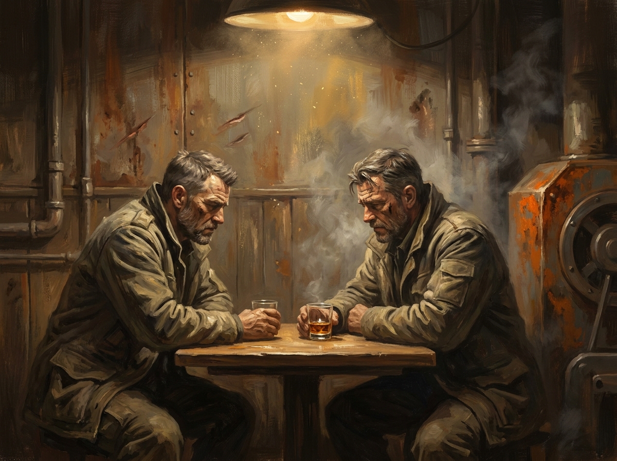 Jim Raynor und Tychus Findlay in einer Bar: ein Moment menschlicher Wärme vor dem tragischen Ende