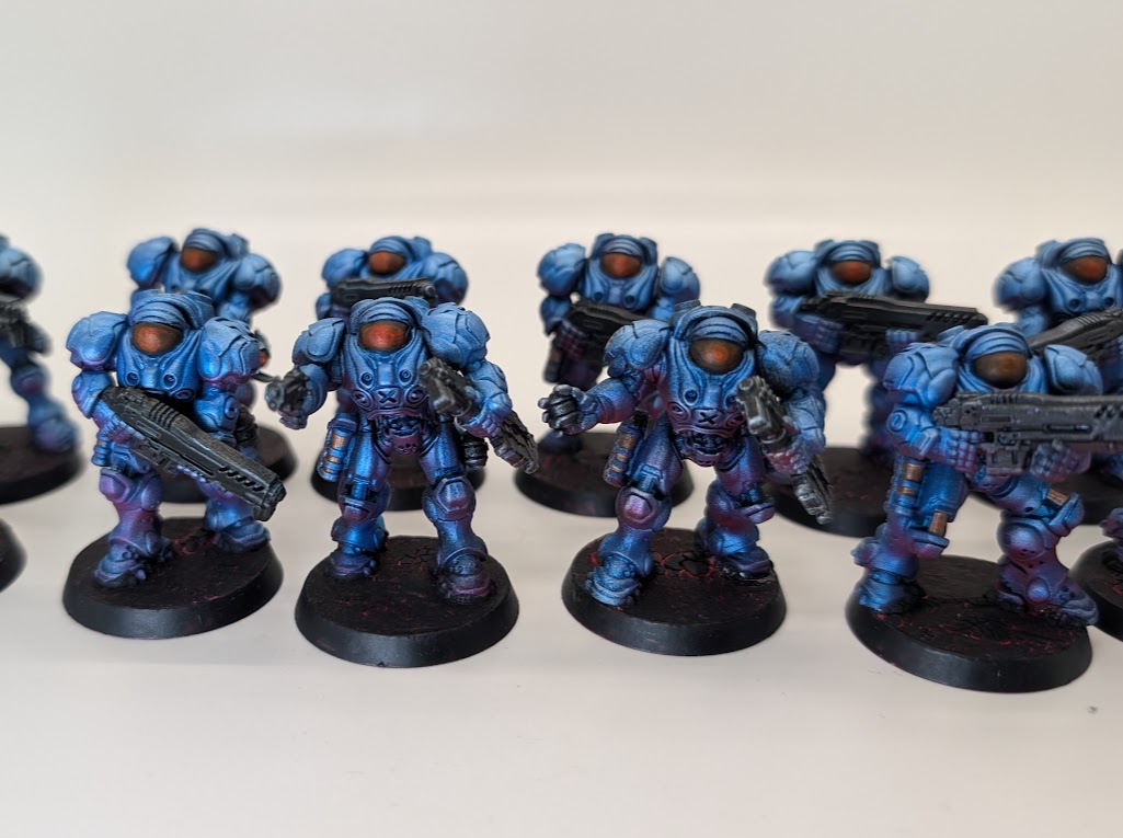 StarCraft TMG - Painted Terran Marines von Goonhammer-Reviewer Kevin Stillman (Quelle: goonhammer.com)
