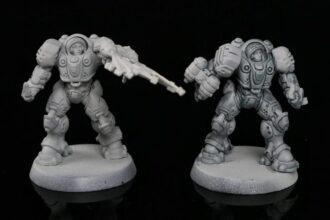 StarCraft TMG Terran Medic — bemalte Miniatur aus Goonhammers How to Paint Everything Guide (Quelle: tabletopbattles.com/Goonhammer)