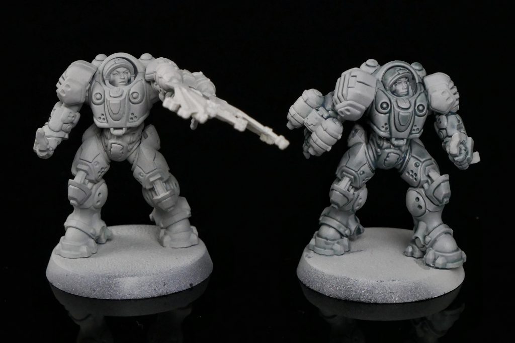 StarCraft TMG Terran Medic — bemalte Miniatur aus Goonhammers How to Paint Everything Guide (Quelle: tabletopbattles.com/Goonhammer)