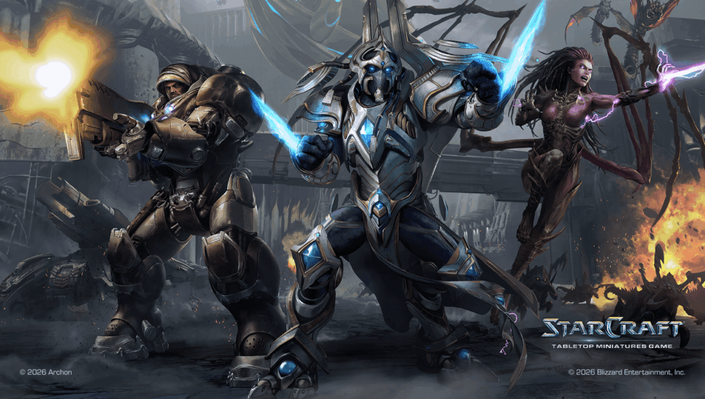StarCraft TMG – offizielles Key Art von Archon Studio; Archon zeigt am 30. Juli neue Miniaturen bei Wargamer Direct (Quelle: https://starcraft-tmg.com/)
