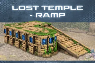 StarCraft TMG - Terrain-Pack mit Rampe und High Ground aus der Wave-2-Ankuendigung (Quelle: https://starcraft-tmg.com/news/featured/new-units-join-starcraft-tabletop-miniatures-game)
