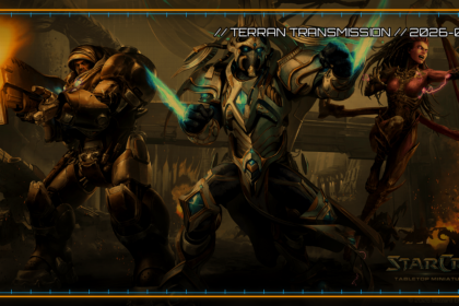 Briefing-Card: StarCraft TMG auf der Gen Con: 640 Demo-Plätze (synthetisch erzeugt aus offiziellen Archon-Assets)