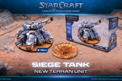 StarCraft TMG - Siege Tank im Artwork zum Entwickler-Briefing von Archon Studio (Quelle: https://starcraft-tmg.com/news/rules/siege-tank-thunder-from-the-high-ground)