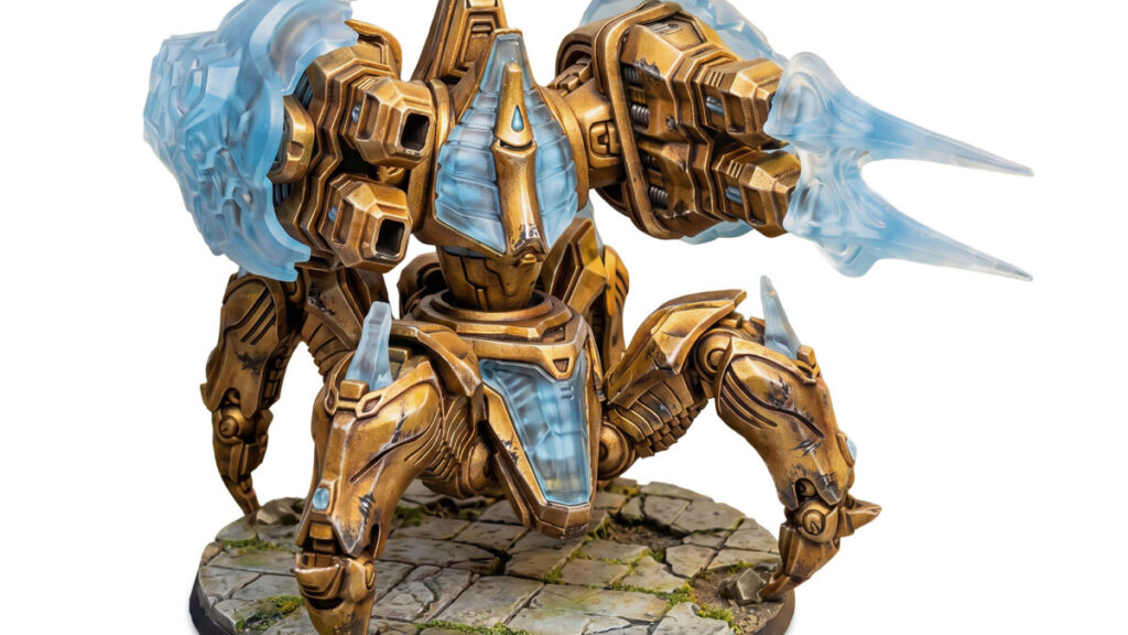 StarCraft TMG - Protoss Immortal auf 100-mm-Base, offizieller Archon-Render aus der Wave-2-Produktgalerie (Quelle: https://starcraft-tmg.com/shop/pre-orders/starcraft-immortal-protoss-expansion-set)