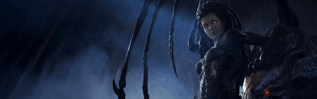 StarCraft TMG - Sarah Kerrigan im offiziellen Header-Artwork der About-the-Game-Seite von Archon Studio (Quelle: https://starcraft-tmg.com/about-the-game)