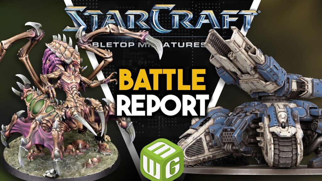 StarCraft TMG - Siege Tank gegen Ravager, Thumbnail des MiniWarGaming-Battle-Reports Terran vs Zerg vom 10.09.2026 (Quelle: https://www.youtube.com/watch?v=d8-QDUi40uA)