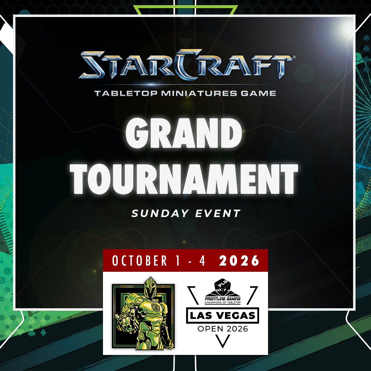 StarCraft TMG - Ankuendigungsgrafik zum Grand Tournament auf der Las Vegas Open 2026