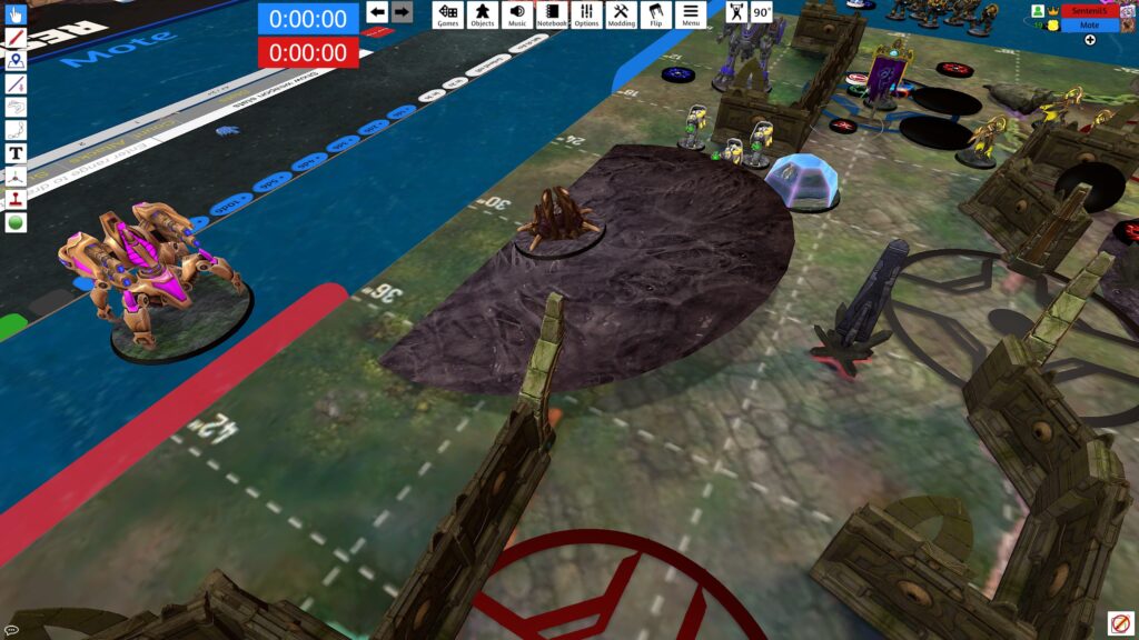 StarCraft TMG - Partie auf dem Tabletop Simulator mit der Workshop-Mod (Quelle: https://steamcommunity.com/sharedfiles/filedetails/?id=3662791369)