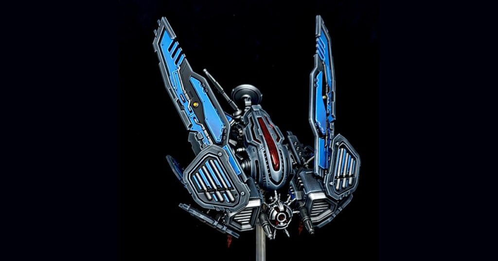 StarCraft TMG - Bemalter Raven aus Welle 3 von u/ElmirBDS (Quelle: https://www.reddit.com/r/StarCraftTMG/comments/1xhqxo0/my_loot_from_spiel_2026_the_raven/)